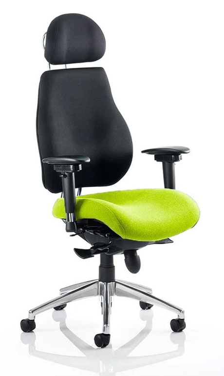 Chiro Plus Ultimate High Back Fabric Ergonomic Office Chair - Recommended by Leading UK Chiropractor Doctor