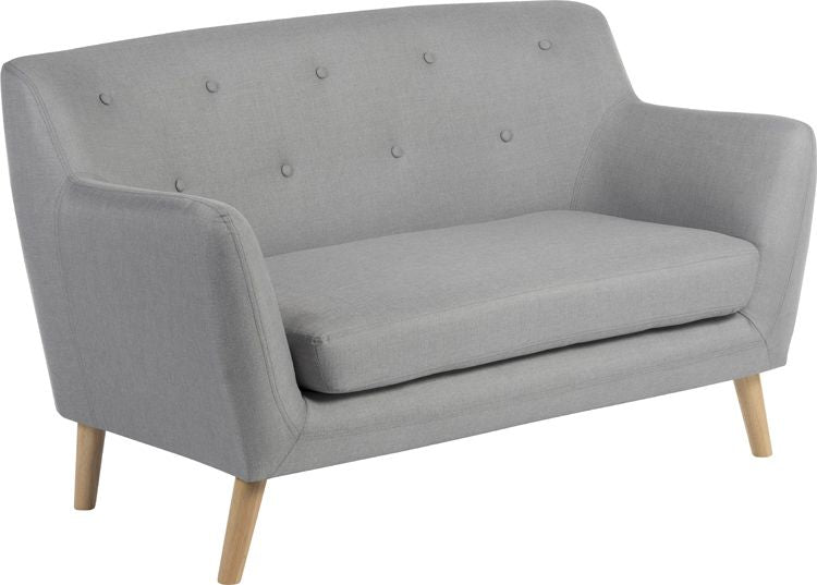 Classy Grey Fabric Sofa with Wooden Legs - One, Two or Three Seat Available - SKANDI