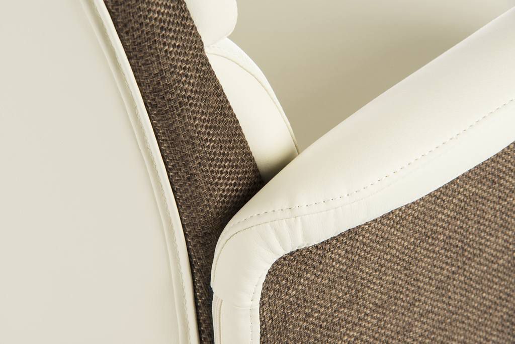 Mid Century Style Medium Back Leather Visitor Chair - Black or Cream Option - ELEGANCE-VISITOR