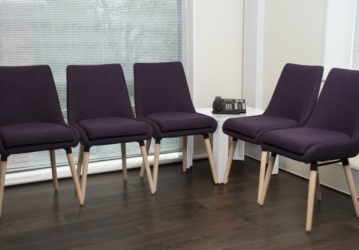 Modern Fabric Meeting Reception Room Chair - Plum or Graphite Option - WELCOME-RECEPTION
