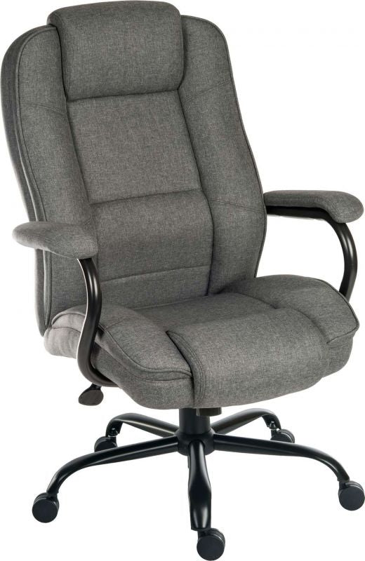 Heavy Duty Fabric Office Chair - Brown, Blue or Grey Option - GOLIATH-DUO - Up to 27 Stone