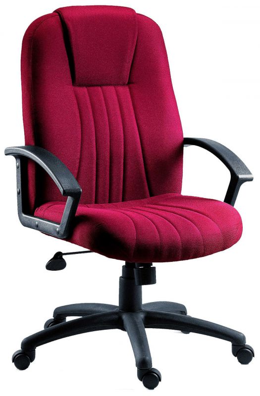 Fabric Executive Office Chair - Blue, Burgundy or Charcoal Option - CITY-FABRIC