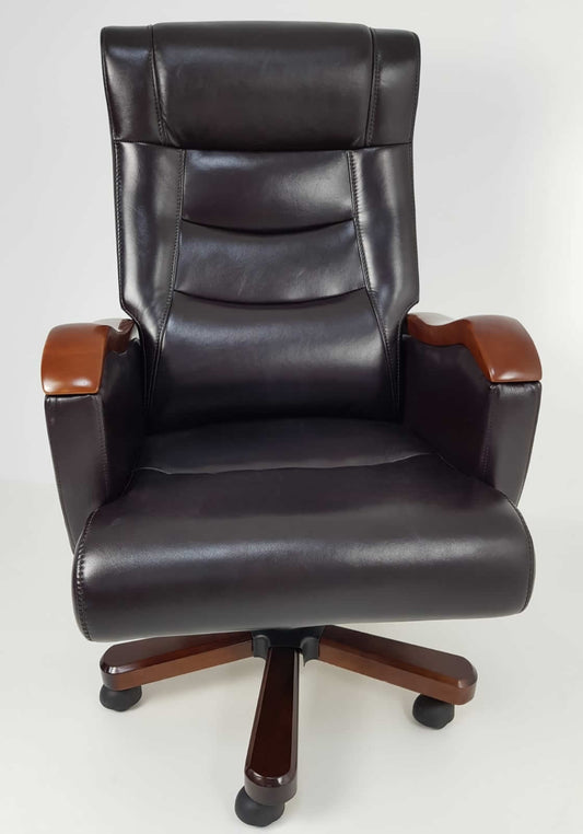 Luxury Brown Leather Executive Office Chair - 1832A
