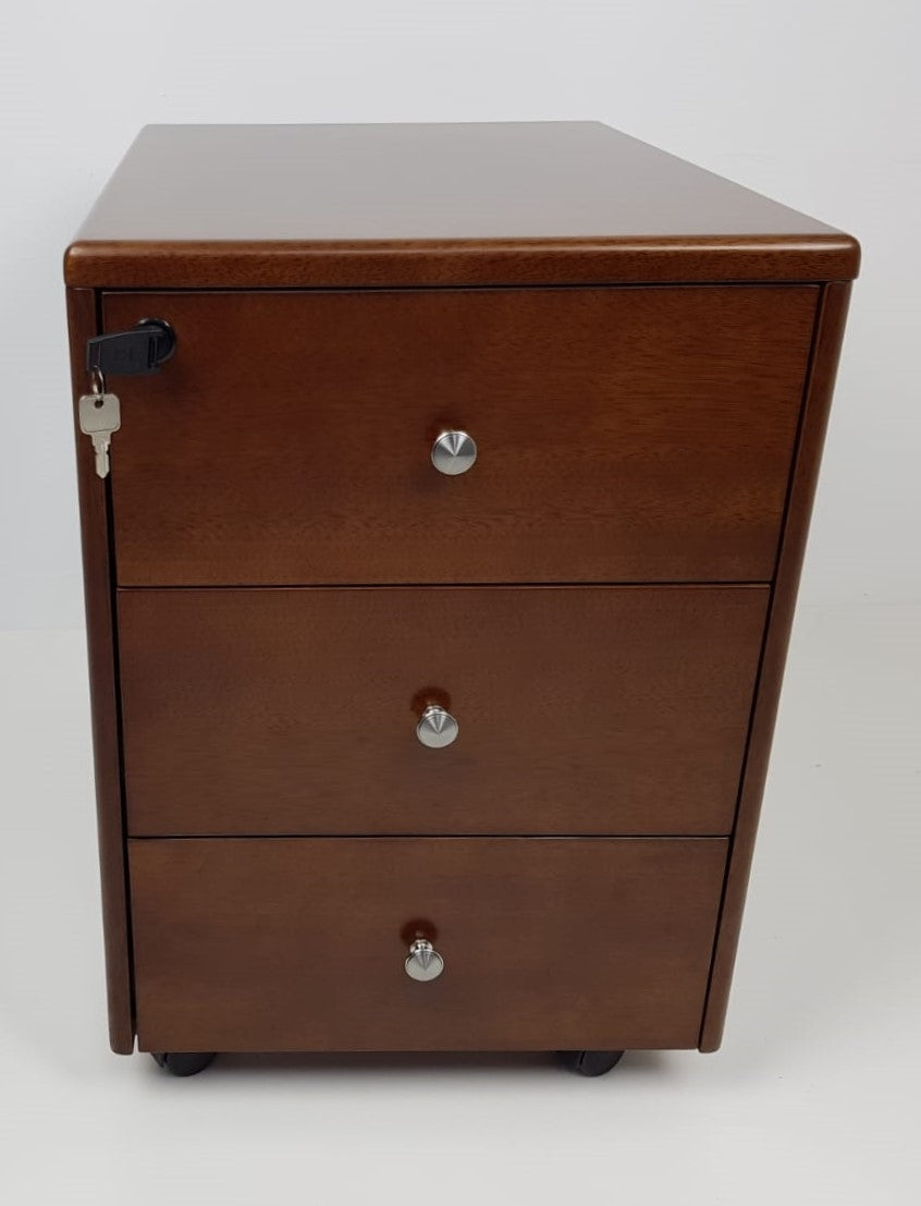Light Walnut Real Wood Veneer Executive Desk With Roll Top - 1600mm, 1800mm or 2000mm - 1861