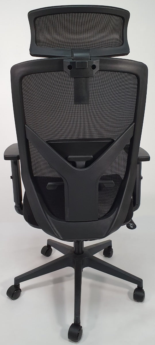 Black Fabric Seat and Airmesh Back Ergonomic Office Chair - MS1812B