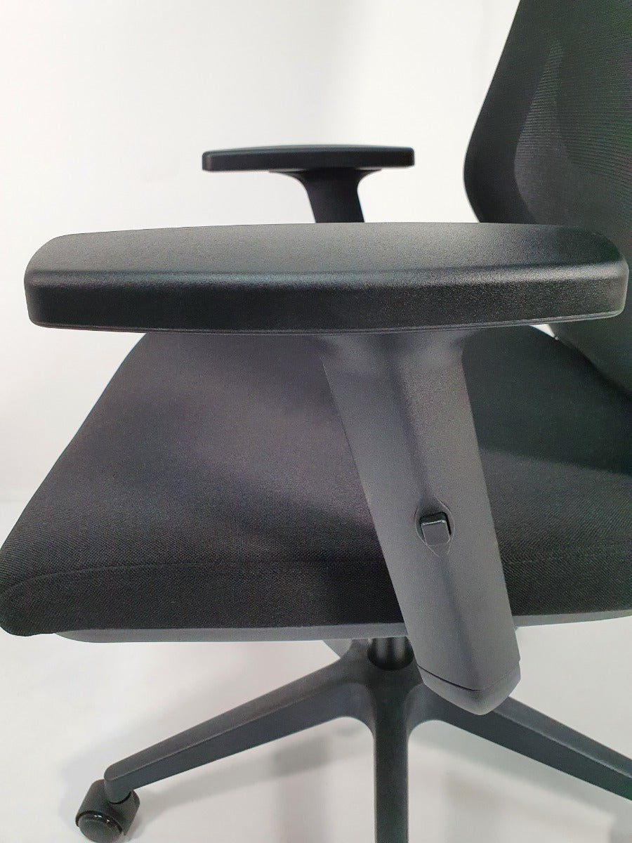 Black Fabric Seat and Airmesh Back Ergonomic Office Chair - MS1812B
