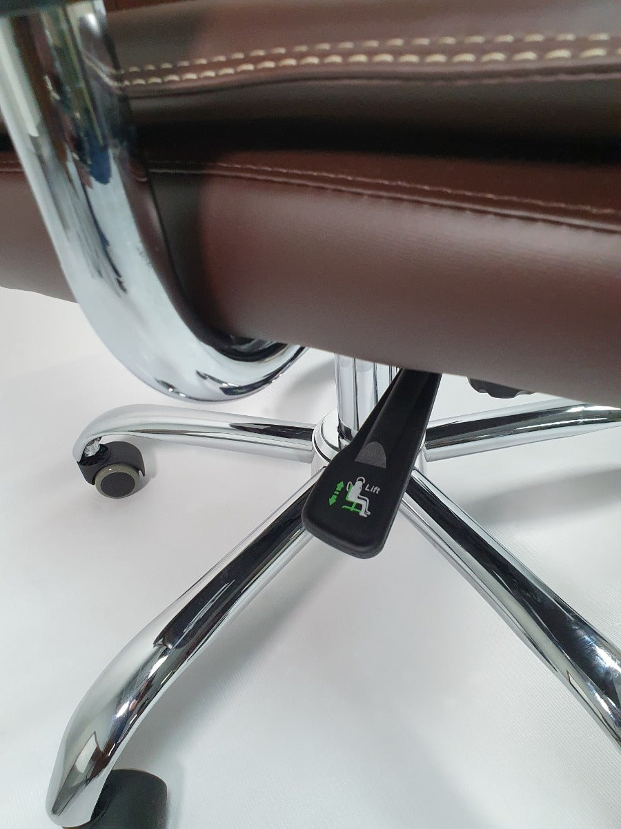 Executive Dark Brown Leather Office Chair - HB-020-BWN