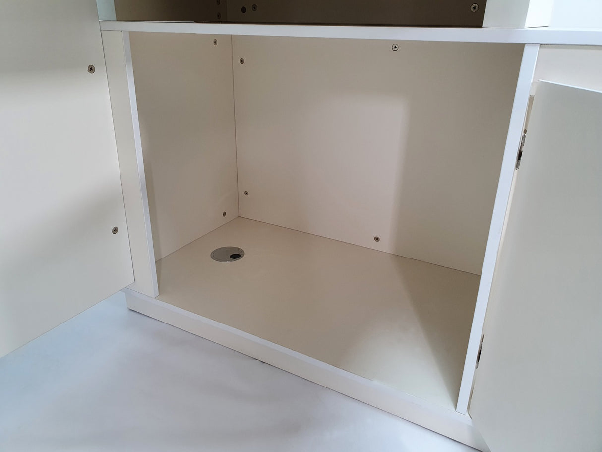 Quality Executive Office Corner Desk in Ivory - 1800mm