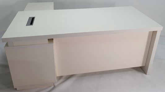 Quality Executive Office Corner Desk in Ivory - 1800mm