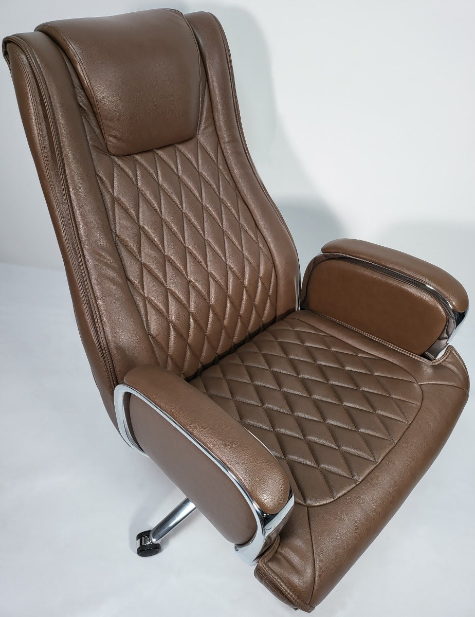 Light Brown Leather Executive Office Chair - CHA-1202A