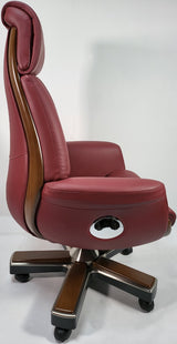 Burgundy Leather Luxury Executive Office Chair - YS1505A