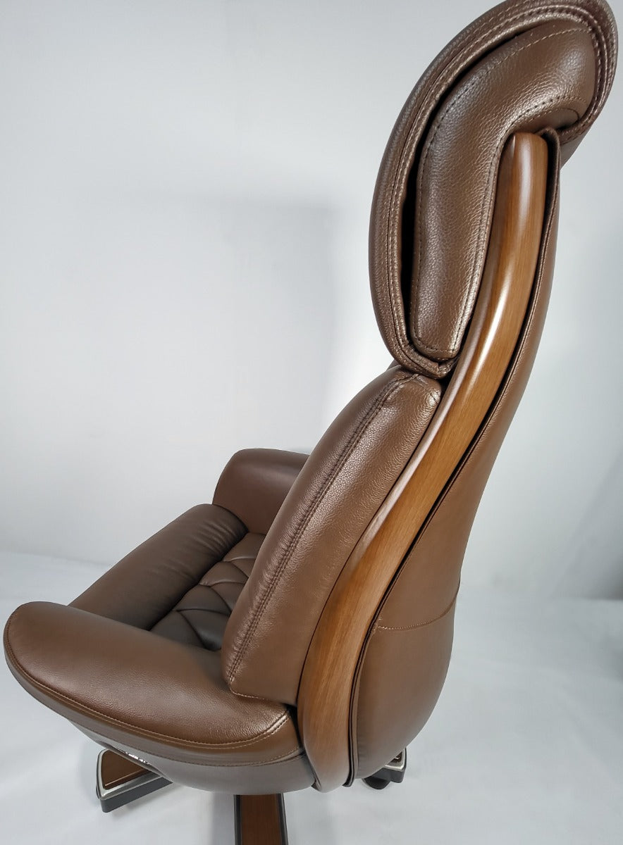 Brown Leather Luxury Executive Office Chair - YS1505A