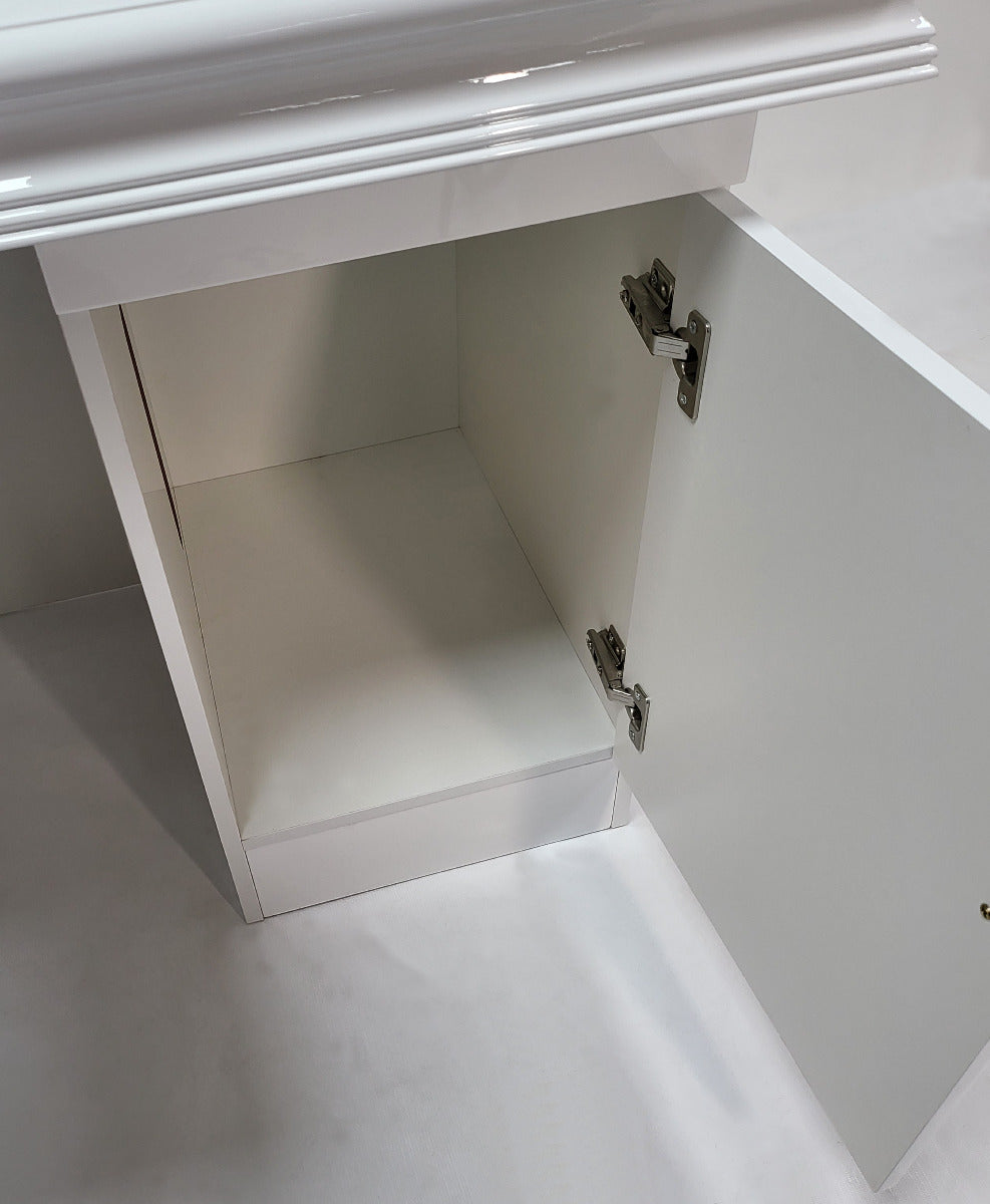 Executive Home Office Desk In White Gloss - 1400mm - UBA141