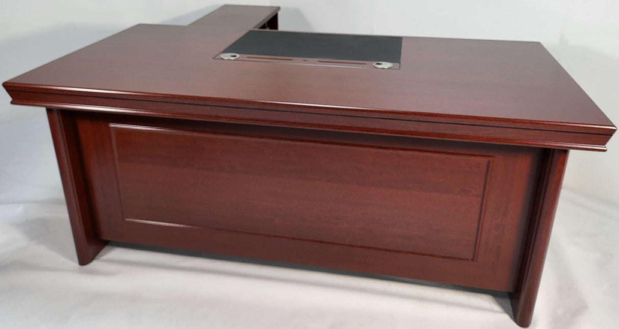 Mahogany Executive Office Desk with Pedestal and Return - 1600mm or 1800mm - 1830