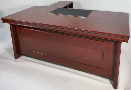Mahogany Executive Office Desk with Pedestal and Return - 1600mm or 1800mm - 1830
