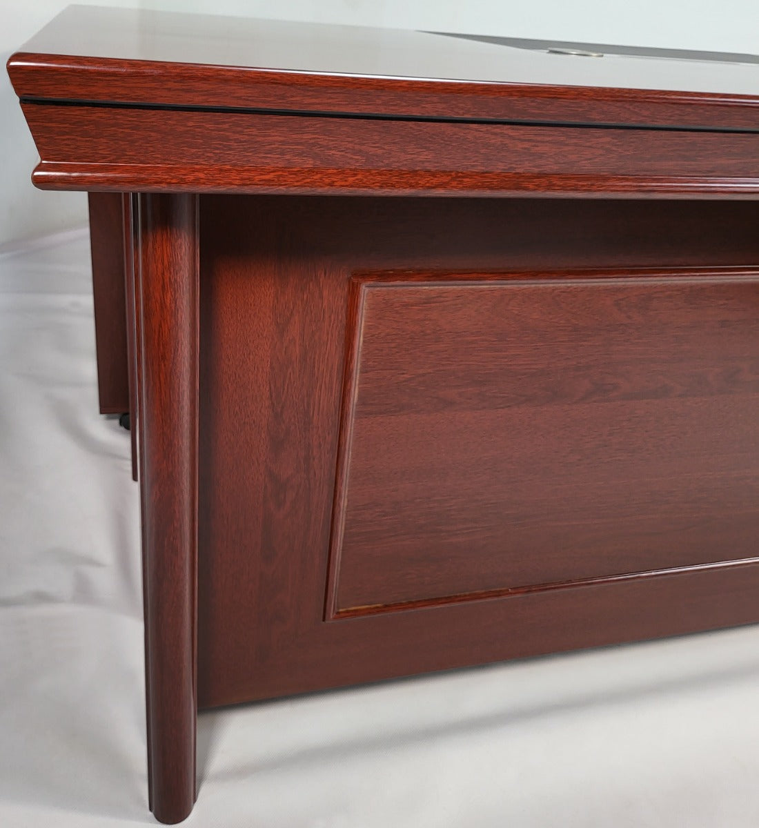 Mahogany Executive Office Desk with Pedestal and Return - 1600mm or 1800mm - 1830