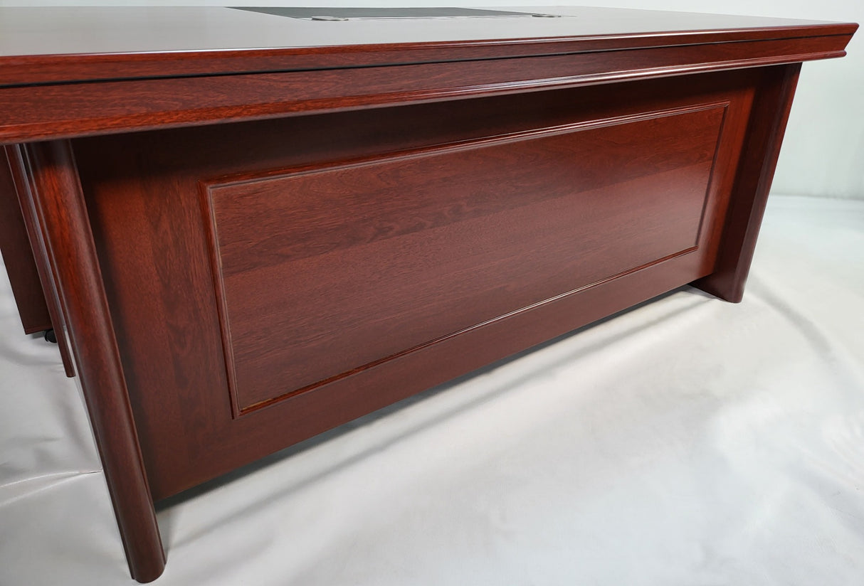 Mahogany Executive Office Desk with Pedestal and Return - 1600mm or 1800mm - 1830