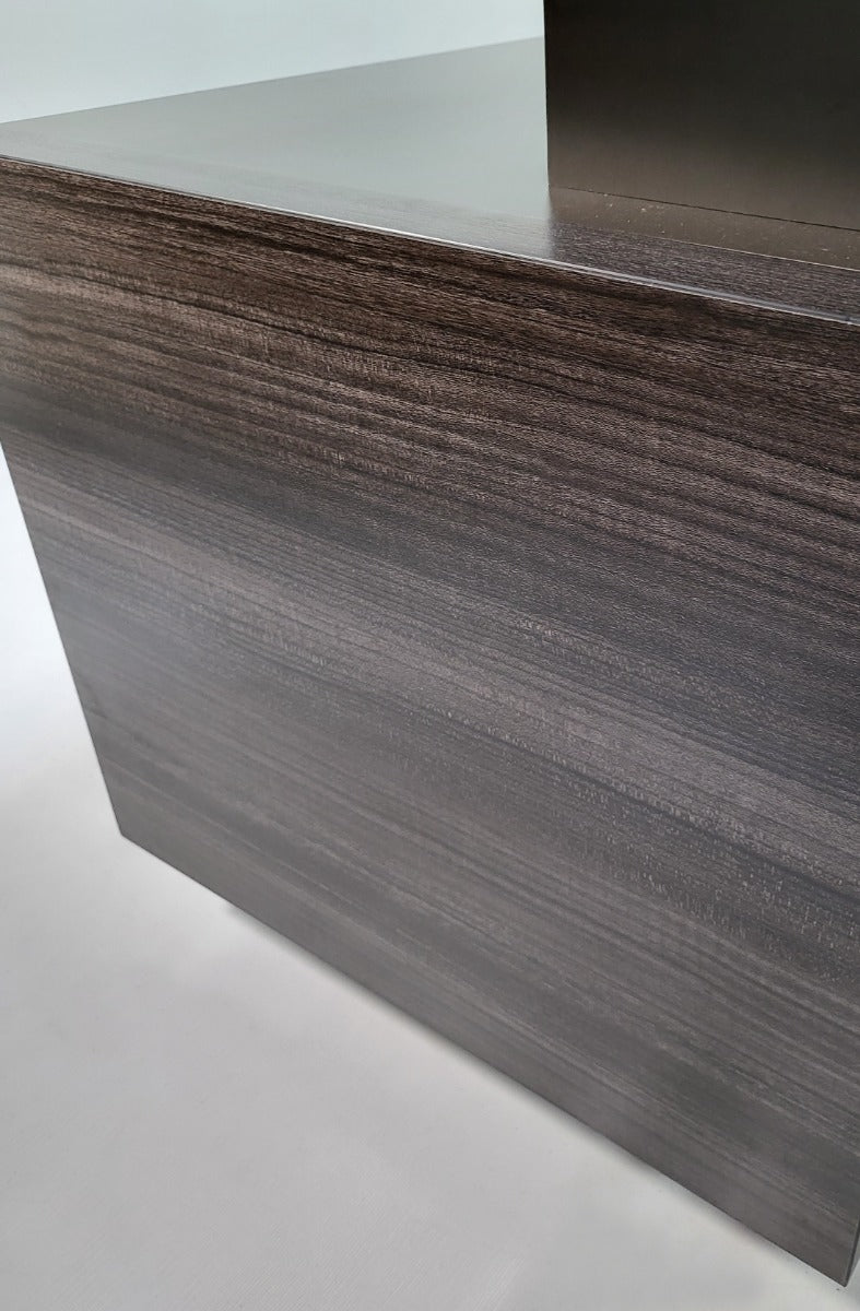 Large Modern Grey Oak Executive Office Desk with Built in Storage - 2400mm - LX-D04