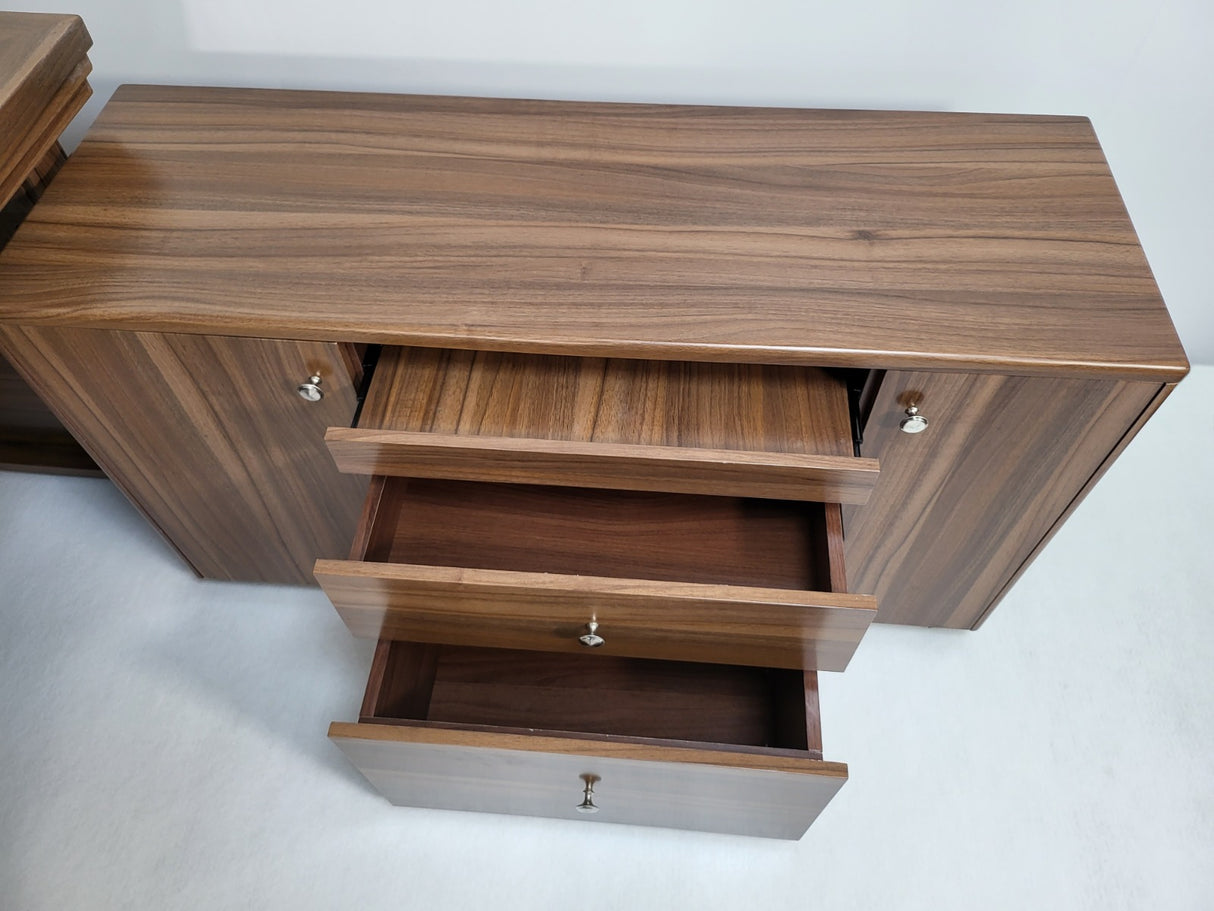 Light Oak Executive Office Desk with Pedestal & Return - KW19-2000mm