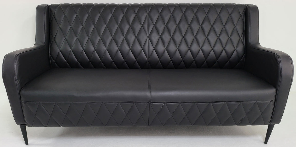 Modern Black Leather Executive Sofa - 1 & 3 Seat Available - F168