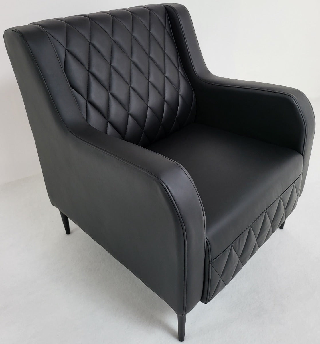 Modern Black Leather Executive Sofa - 1 & 3 Seat Available - F168