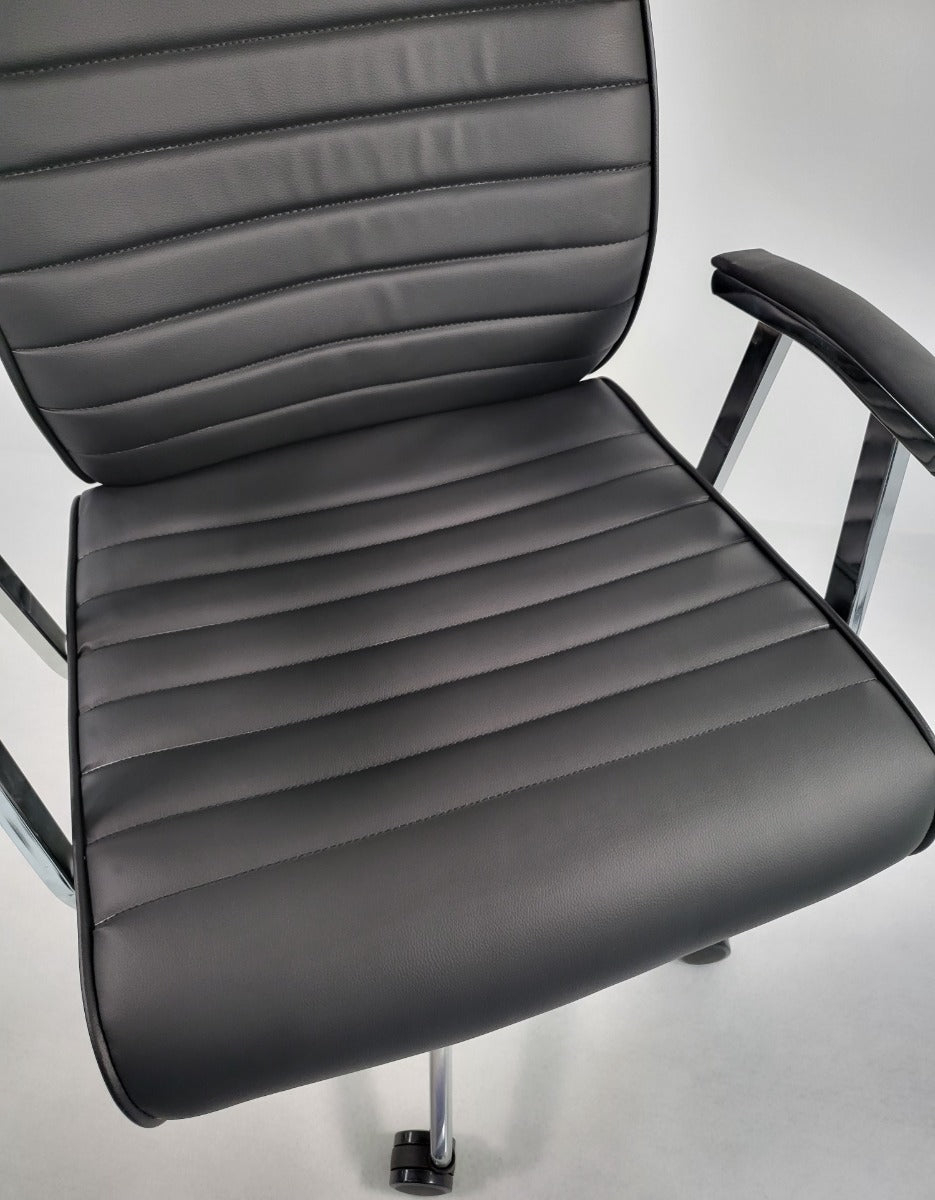 Modern High Back Black Leather Executive Office Chair - 908A