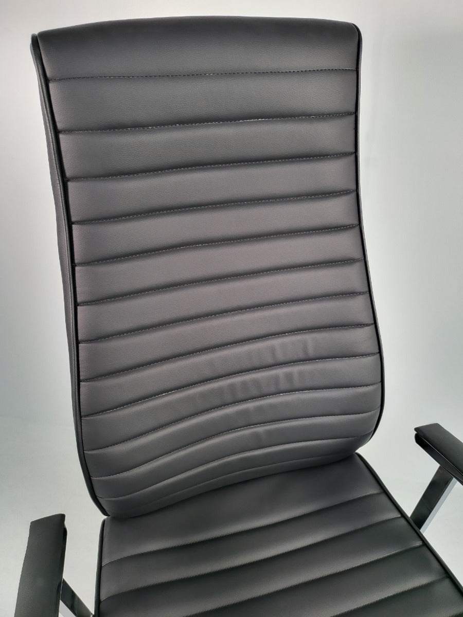 Modern High Back Black Leather Executive Office Chair - 908A