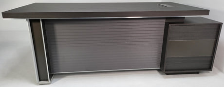 Modern Grey Oak Corner Executive Office Desk - 1800mm - WS-D11