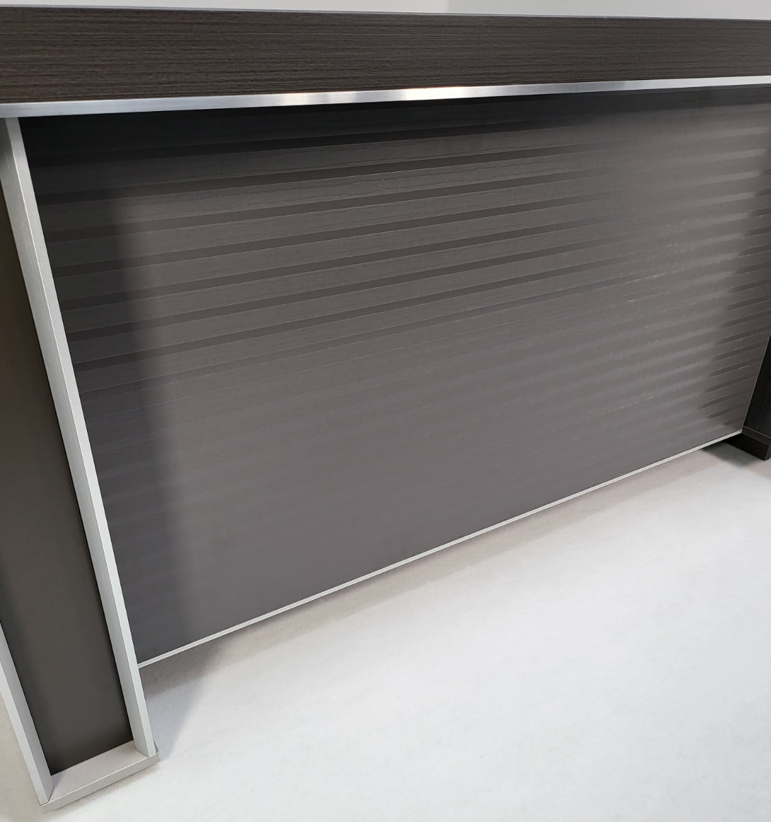 Modern Grey Oak Corner Executive Office Desk - 2000mm - WS-D11