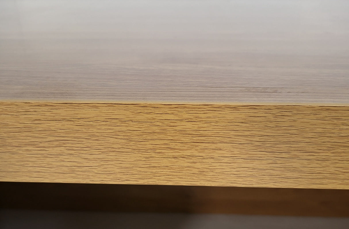 Modern Oak Executive Office Desk with Stylish Modesty Panel with Mobile Pedestal and Desk Level Return - 1800mm - 8674