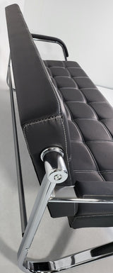 Black Leather Breakout Reception Sofa - 1 & 3 Seat Available