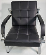 Black Leather Breakout Reception Sofa - 1 & 3 Seat Available