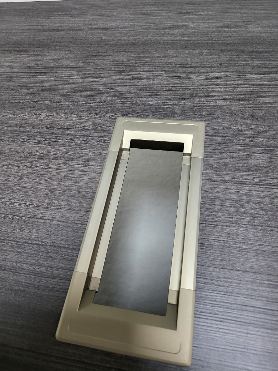 Large Modern Grey Oak Corner Executive Office Desk with Built in Storage - 2800mm -BWJ-HD0128