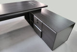 Stylish Grey Oak Corner Executive Office Desk - 1800mm - DG07-D0118-04