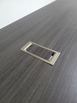 Heavy Duty 2000mm Grey Oak Executive Boardroom Table with Aluminum Edging - HC0320