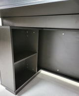 Grey Oak Melamine Executive Corner Office Desk - 2000mm - WKO-D0520