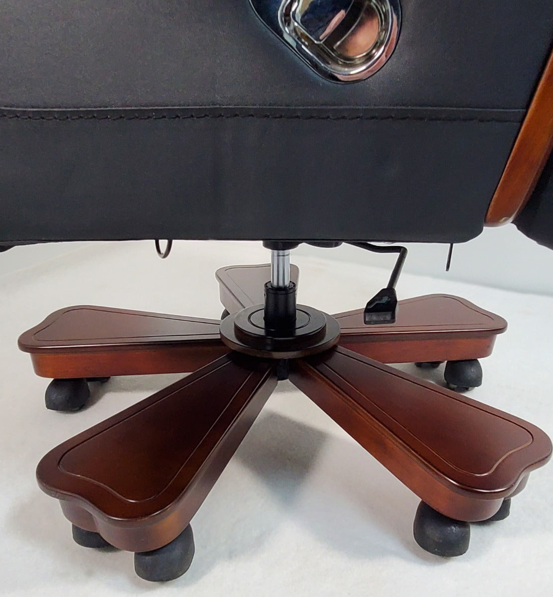 Real Italian Black Leather Executive Heavy Duty Office Chair -  A771