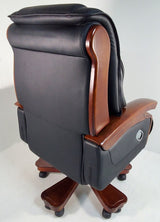 Real Italian Black Leather Executive Heavy Duty Office Chair - A771