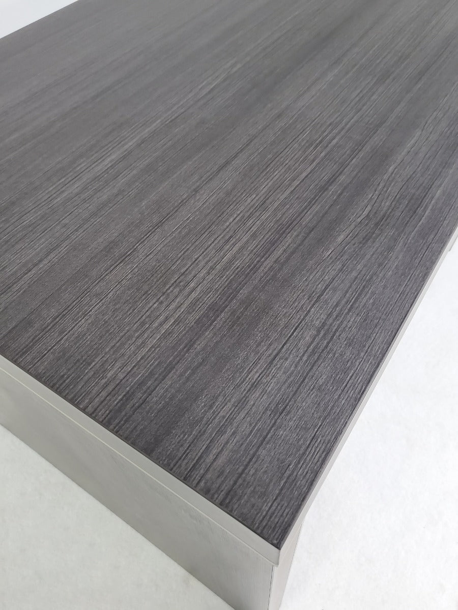 Modern Grey Oak Straight Executive Office Desk with Built in Storage - 1400mm, 1600mm, 1800mm or 2000mm - BWJ-HD05
