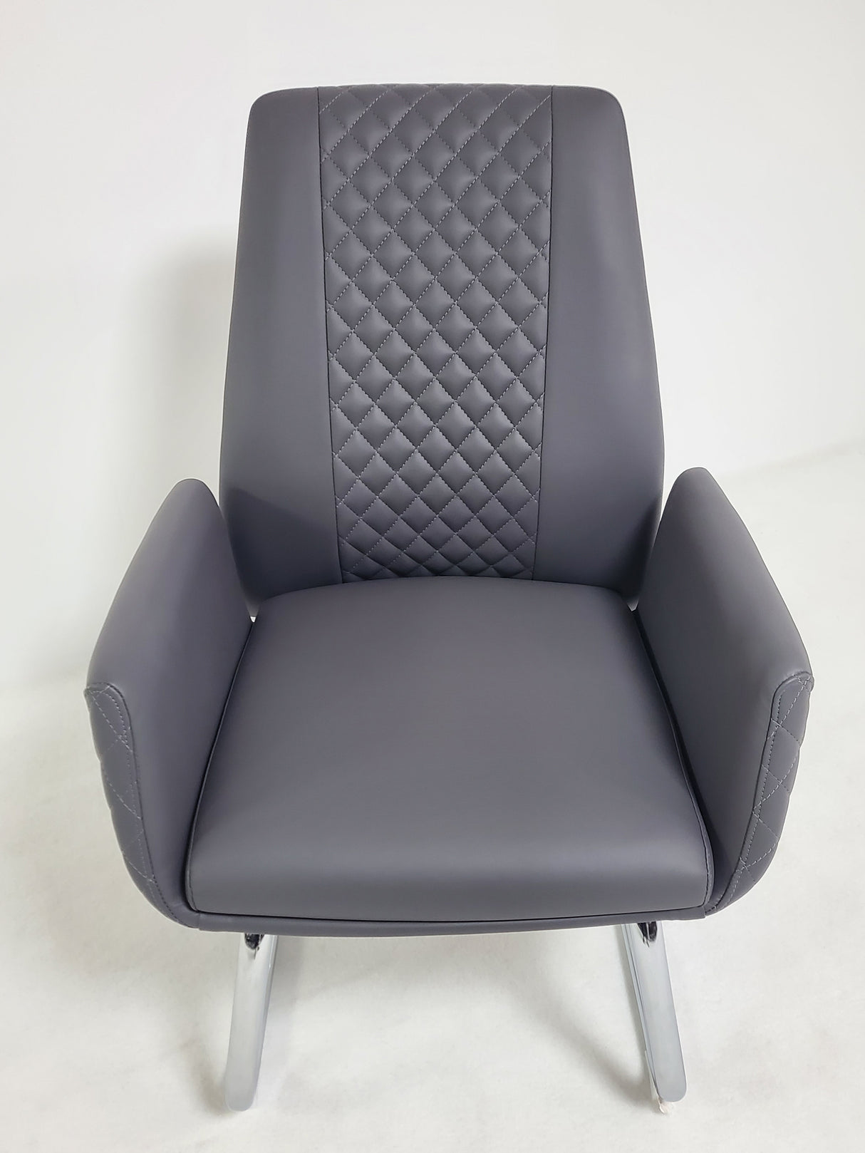 Modern Grey Leather Meeting Room Chair - DL205C