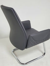 Modern Grey Leather Meeting Room Chair - DL205C