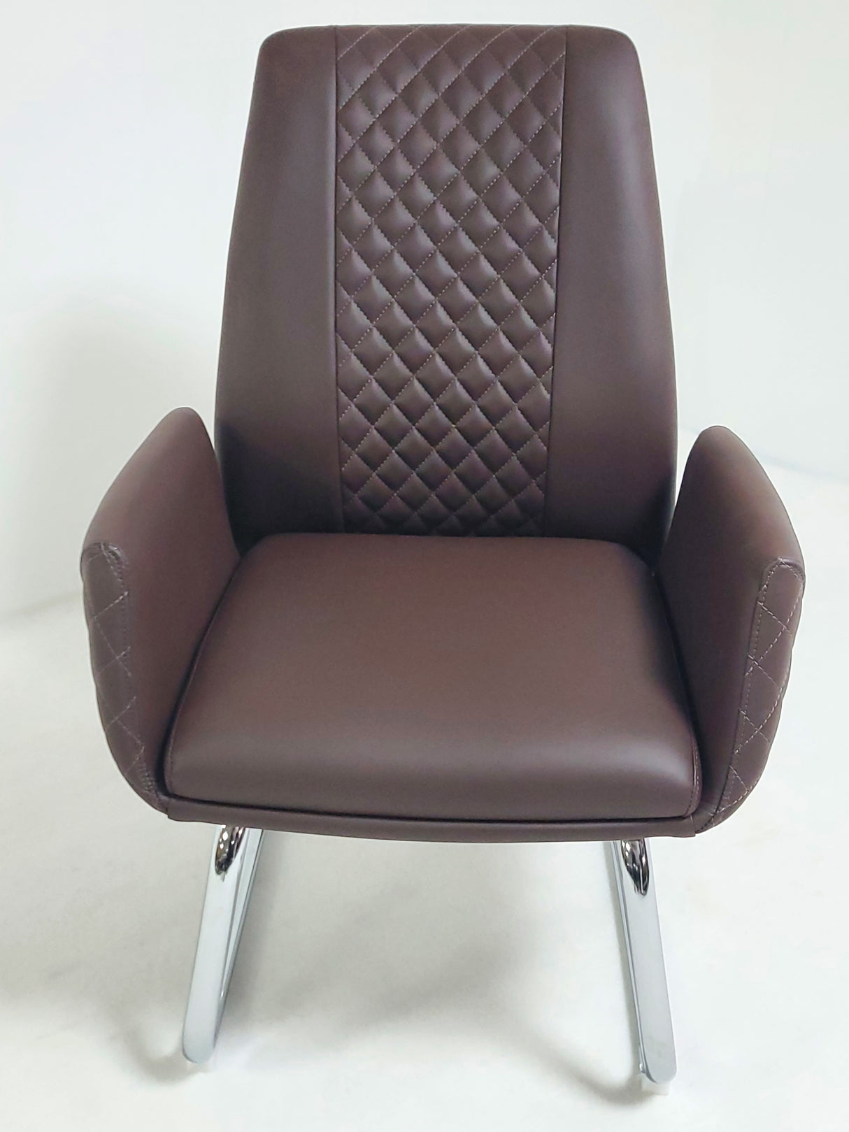 Modern Brown Leather Meeting Room Chair - DL205C