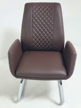Modern Brown Leather Meeting Room Chair - DL205C