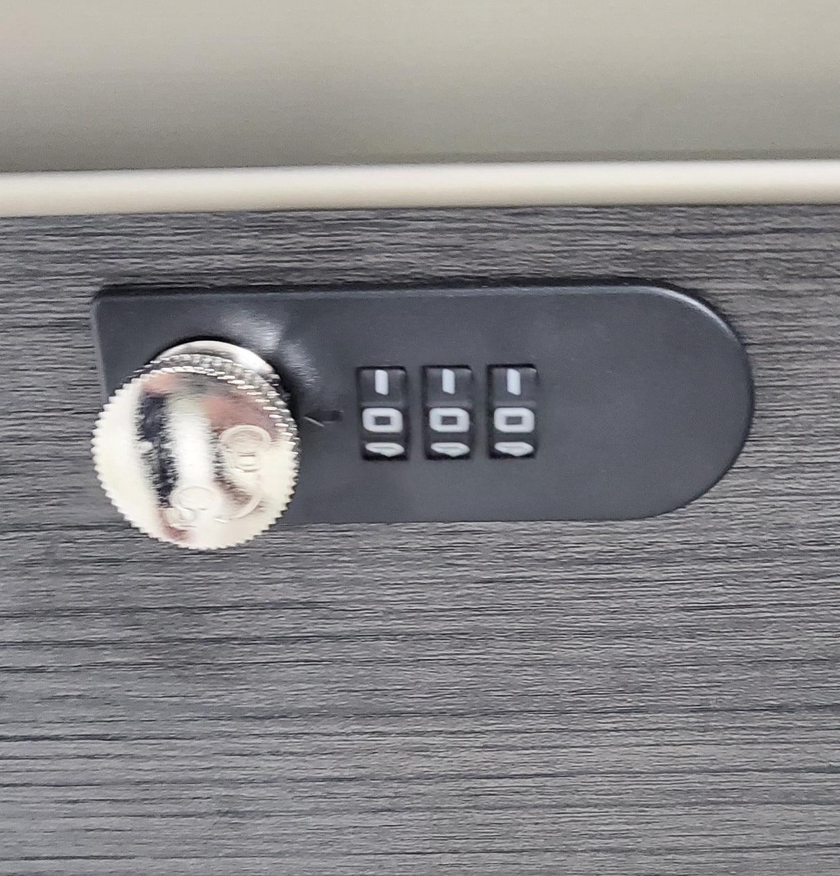 Modern Grey Oak Executive Corner Office Desk with Carbon Fibre and Brass Metal Edging - 1600mm - FP60-D02