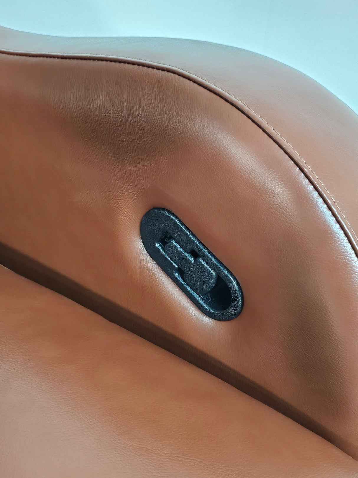 Genuine Brown Leather High Back Executive Office Chair with Chesterfield Design -  6002HL