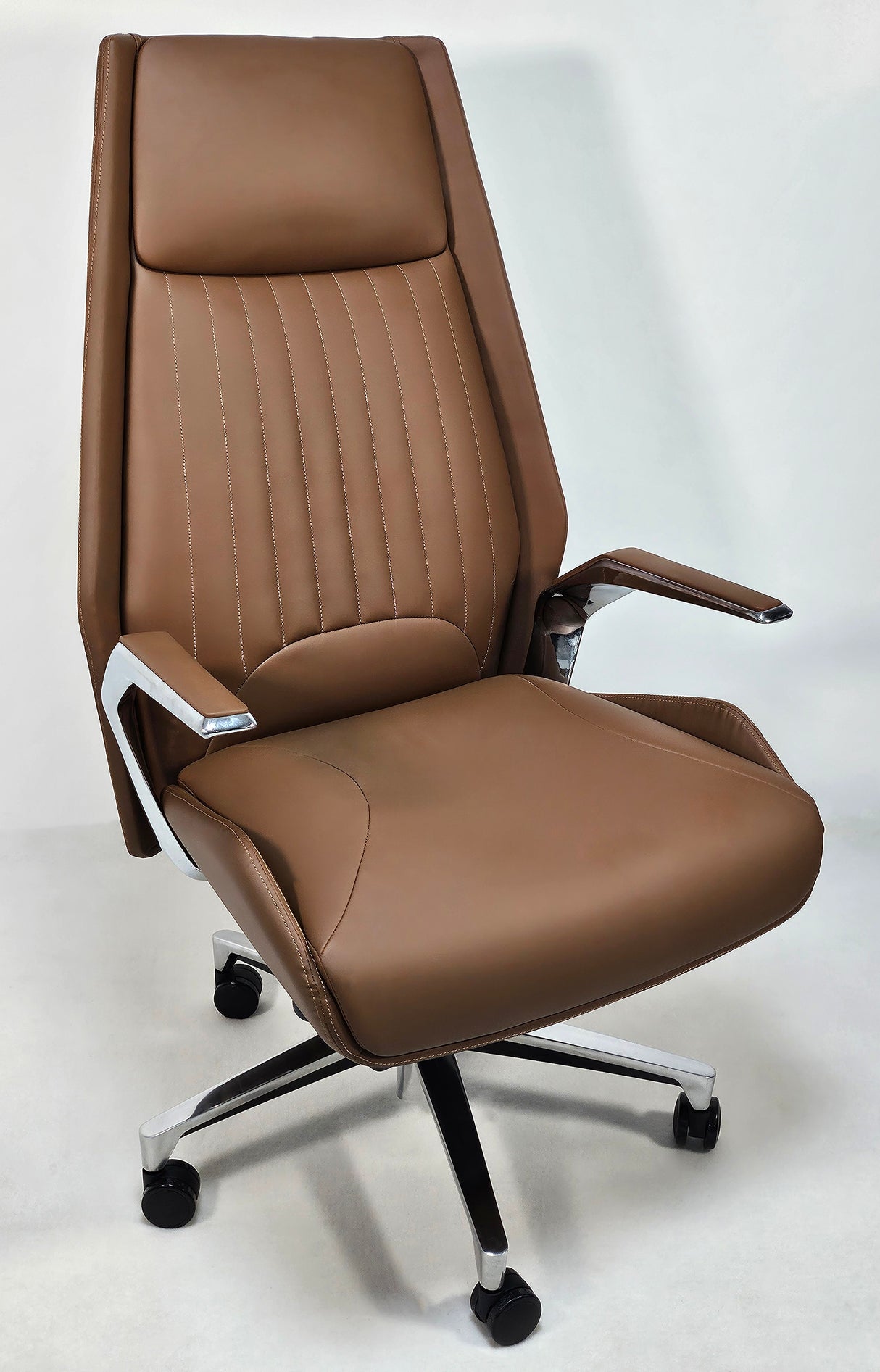 Quality Modern Heavy Duty Office Chair in Tan Leather - DT-8530