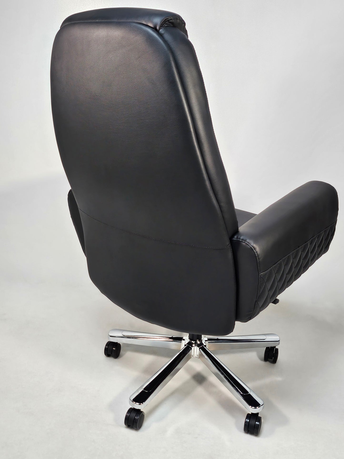 Contemporary High Back Executive Office Chair in Black Leather - HB-270A