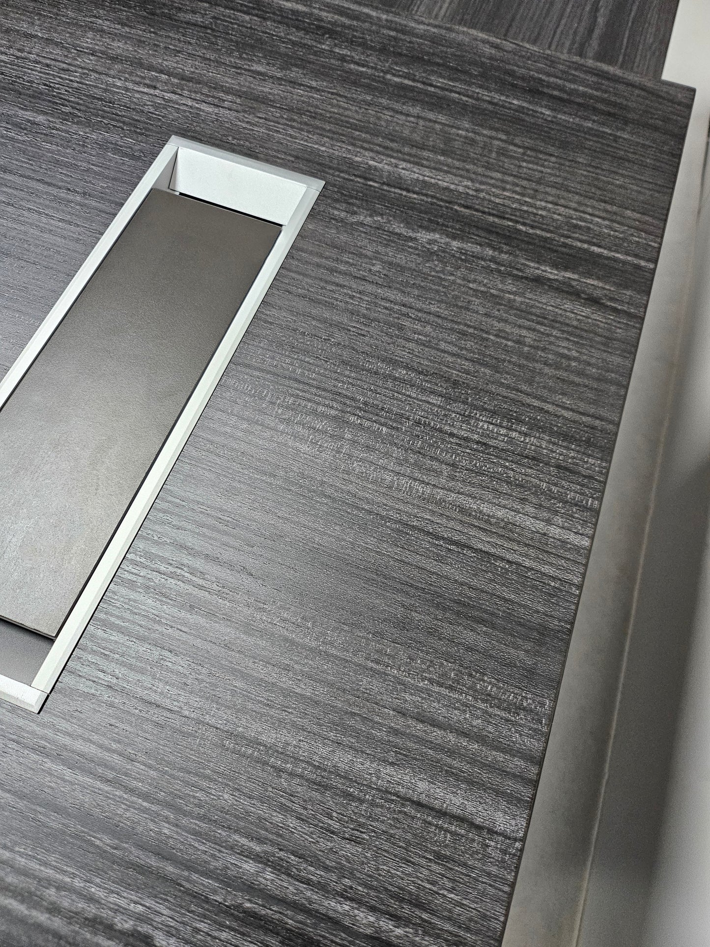 Stylish Grey Oak Corner Executive Office Desk - 1600mm, 1800mm, 2000mm - DG07-26