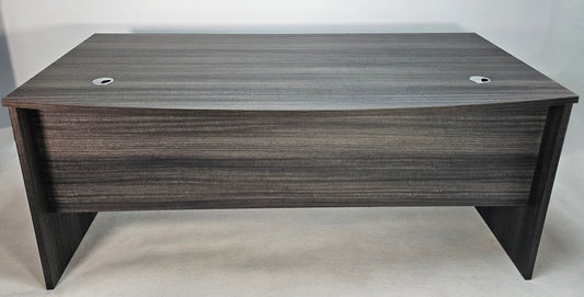 Modern Grey Oak Straight Bow Front Office Desk - 1800mm - CF-1890