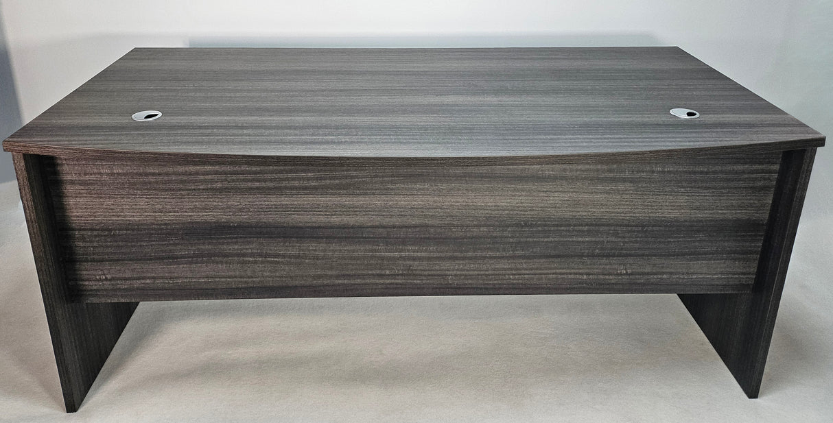 Modern Grey Oak Straight Bow Front Office Desk - 2000mm - CF-2090